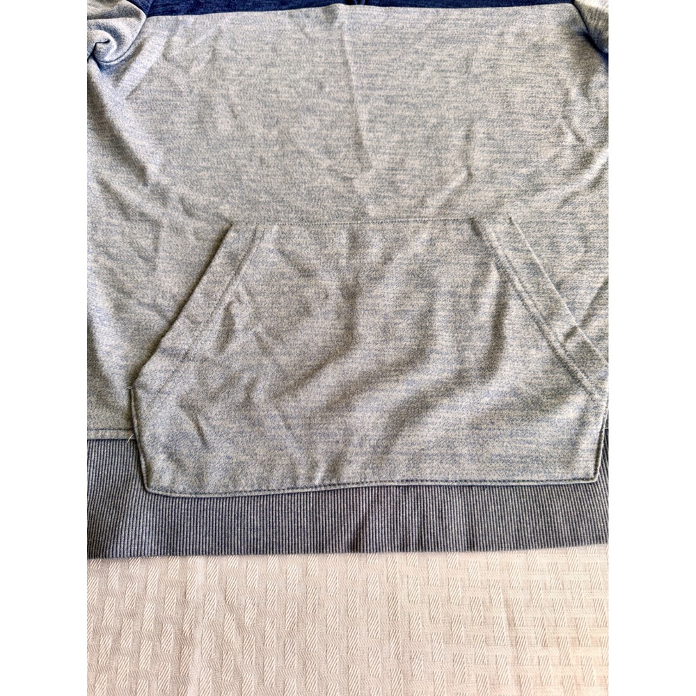 Hurley Boys XL Quarter Zip Pullover Sweater Blue Grey Colorblock Kangaroo Pocket - Picture 4 of 10